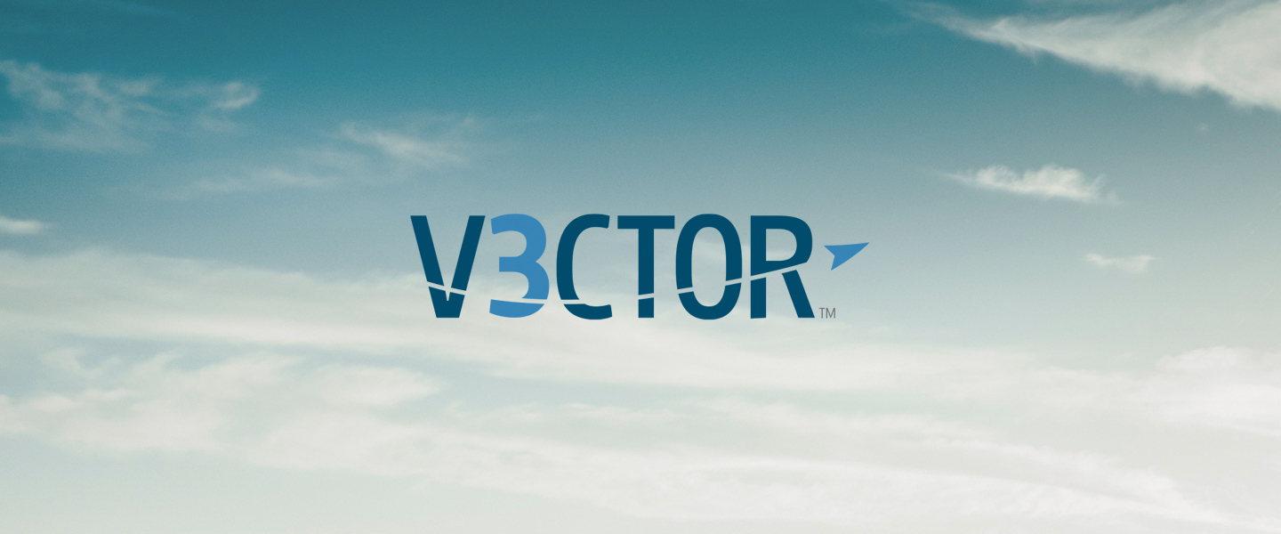 Vector logo over sky